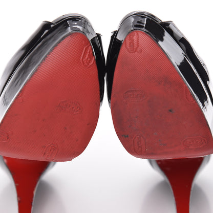 Christian Louboutin Patent Lady Peep 150 Pumps 37.5 Black 10 of 17