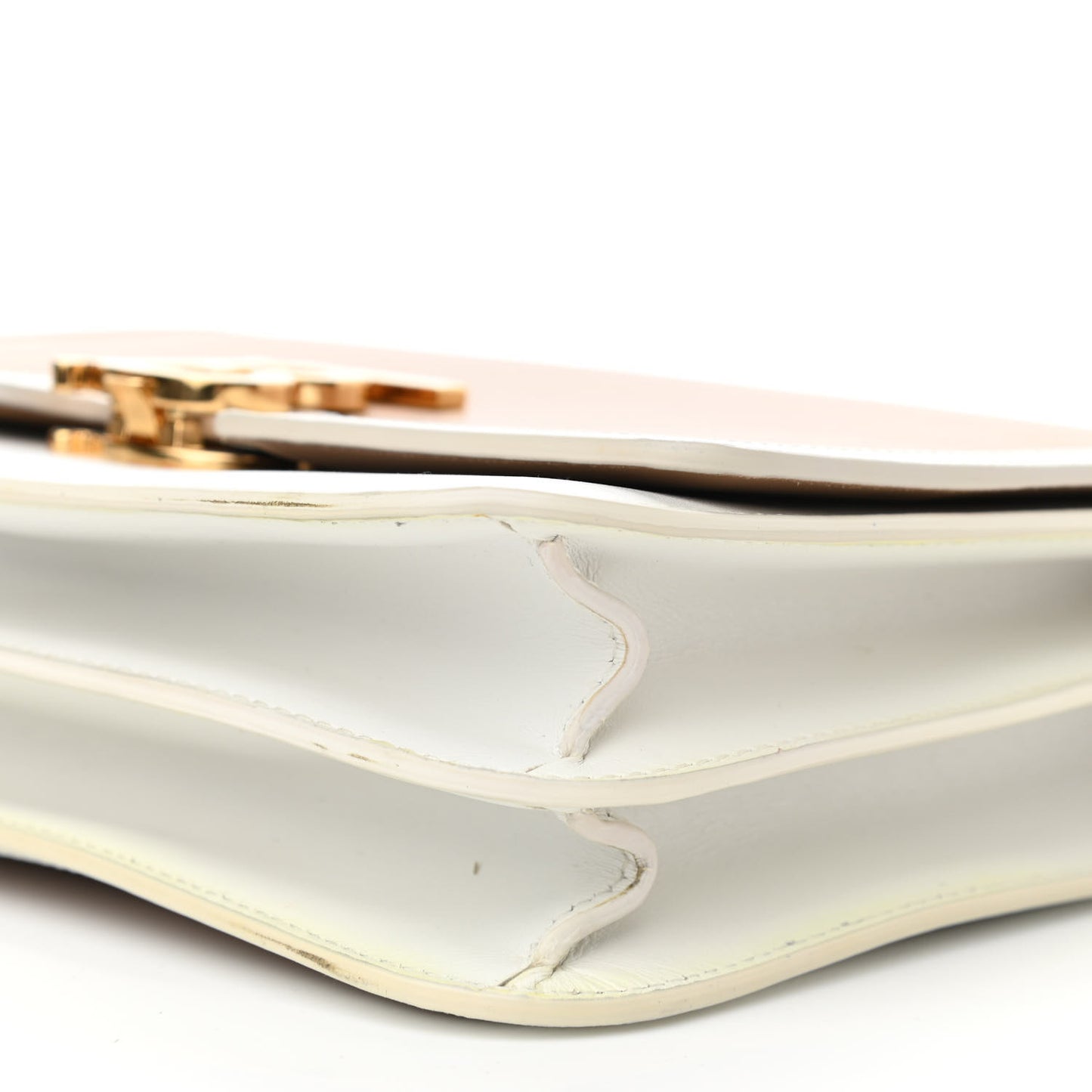 Smooth Calfskin Monogram Medium TB Bag Chalk White Camel