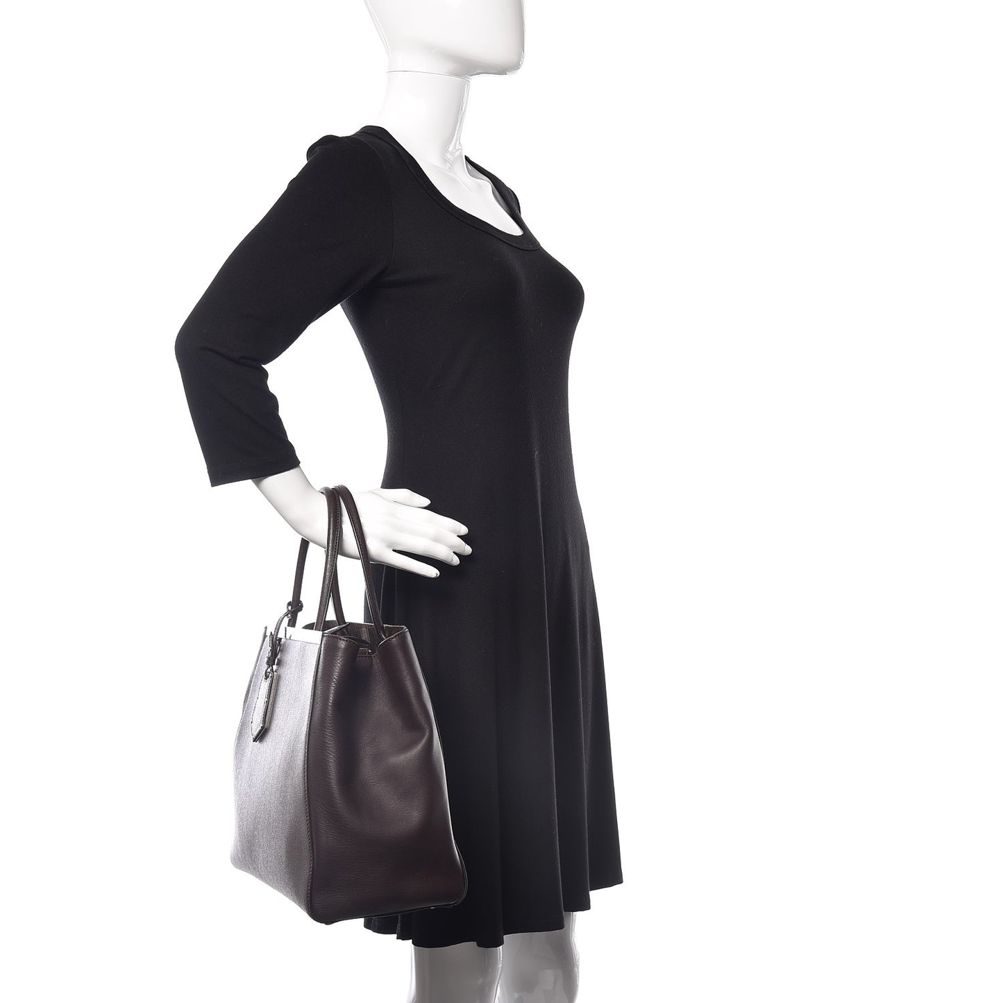 Vitello Elite Regular 2Jours Tote Caffe Noir