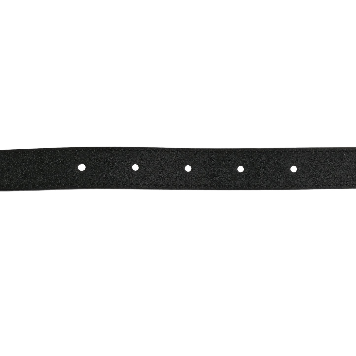 Calfskin Pearl Double G 20mm Belt 95 38 Black Cream
