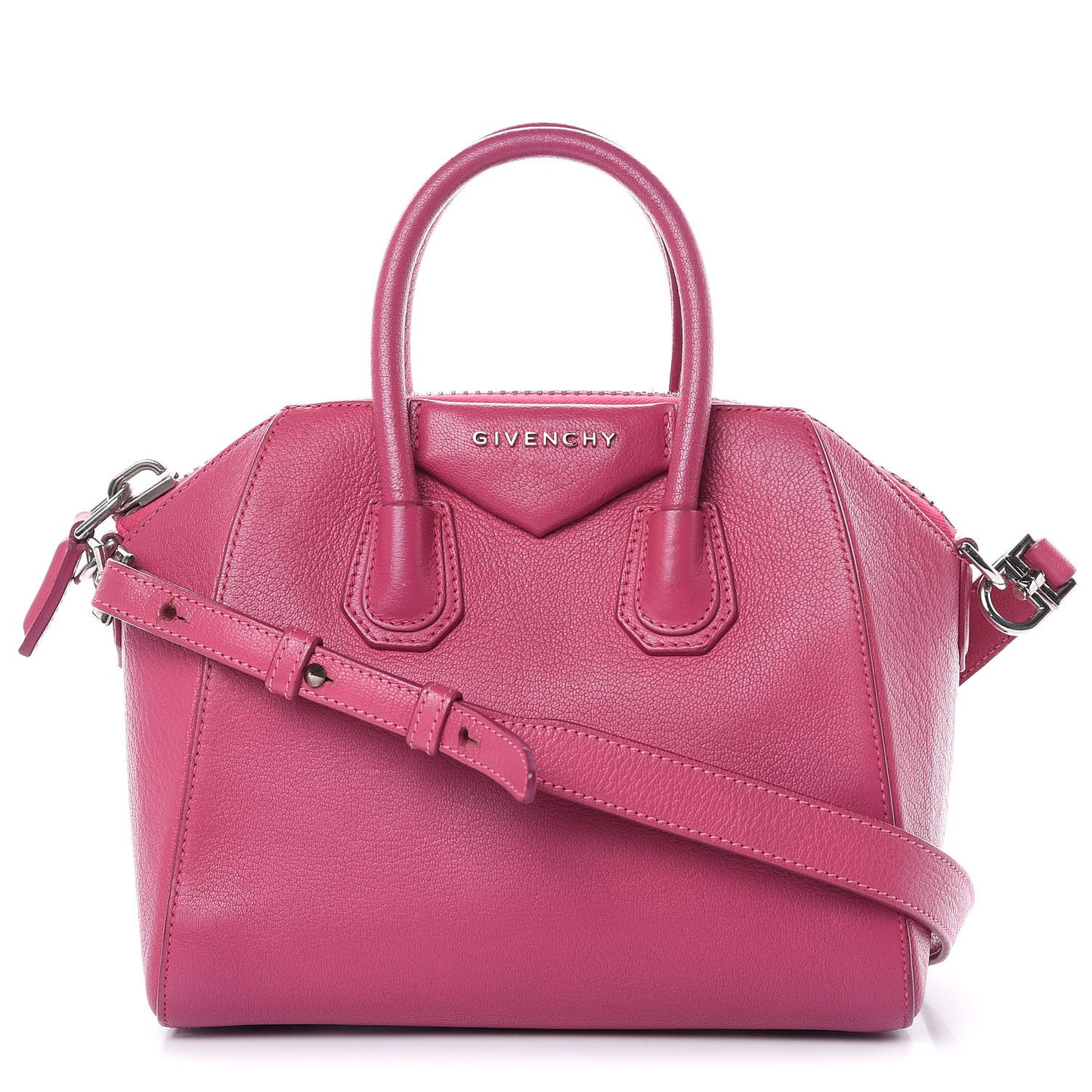 Sugar Goatskin Mini Antigona Magenta