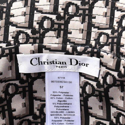 Christian Dior Polyester Cotton Oblique Teddy-D Brim Bucket Hat 57 Black 22 of 23