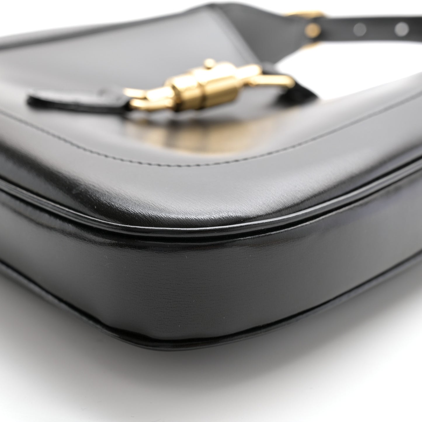 Boarded Dyana Lux Calfskin Small Jackie 1961 Hobo Black