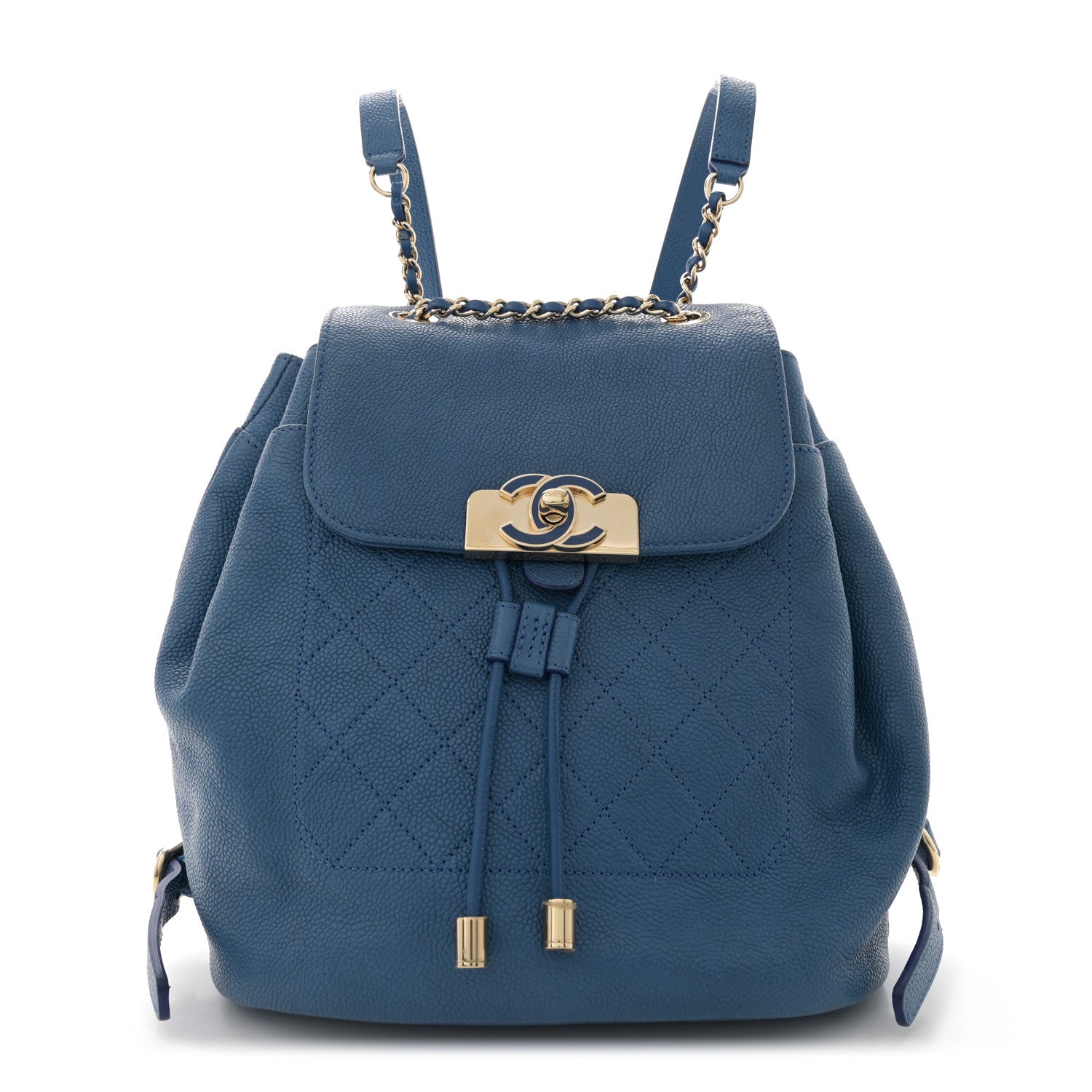 Chanel Caviar Quilted Backpack Blue 1 of 11