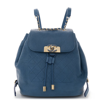 Chanel Caviar Quilted Backpack Blue 1 of 11
