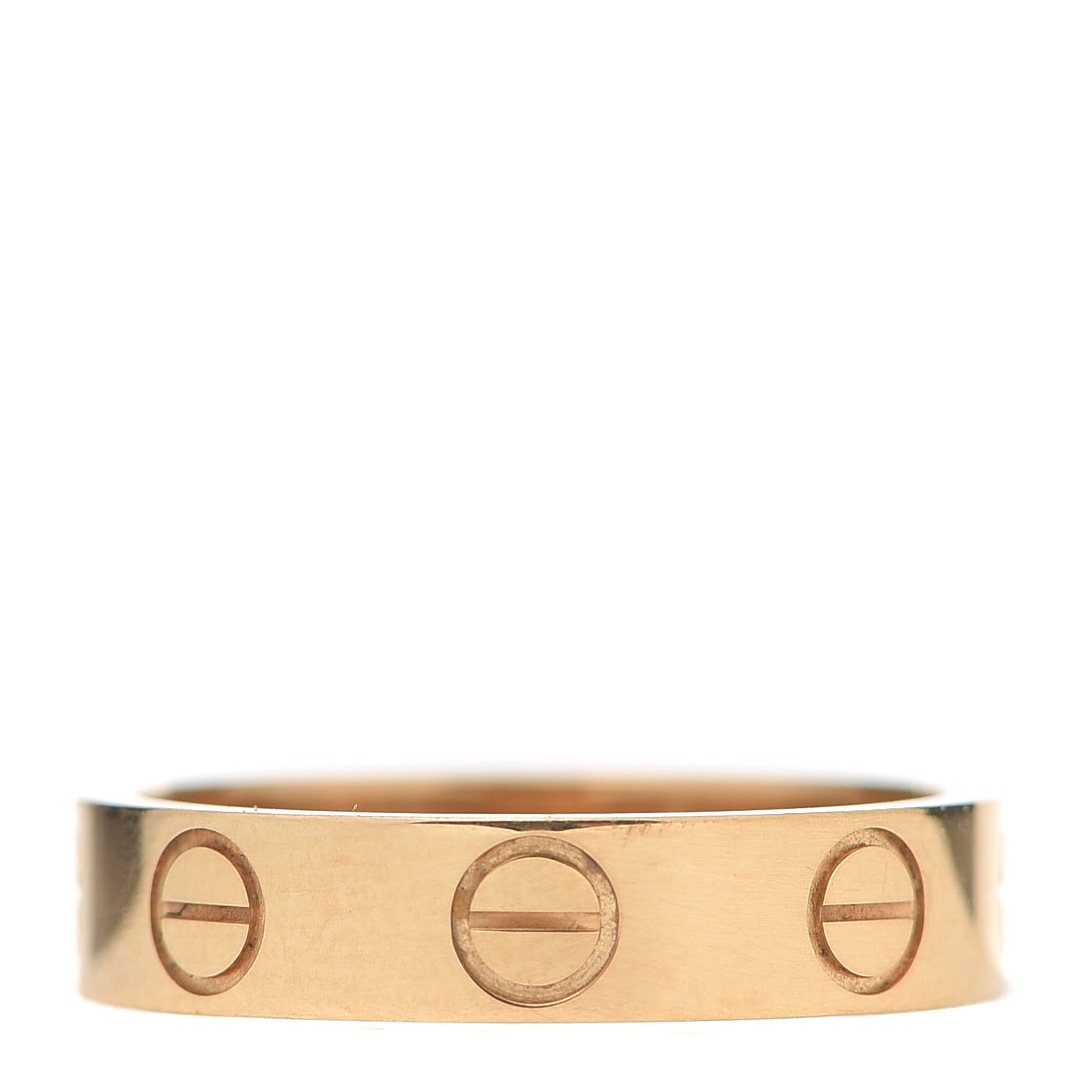 18K Yellow Gold 3.5mm LOVE Wedding Band Ring 45 3.25