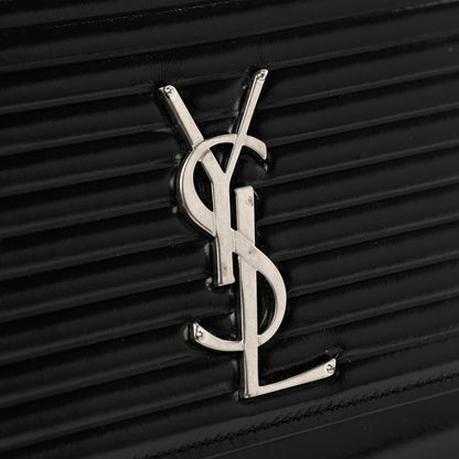 Saint Laurent Ribbed Calfskin Opium Monogram Clutch Black 8 of 8