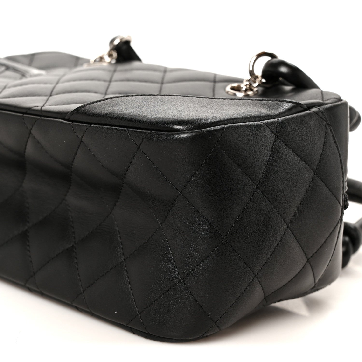 Chanel Calfskin Quilted Small Cambon Bowler Black 10 of 11