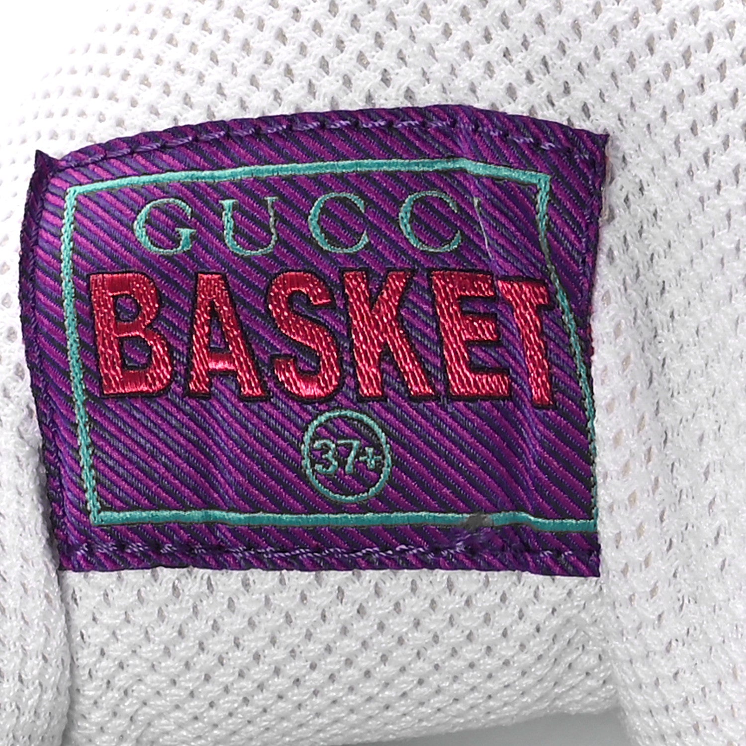Gucci Demetra GG Supreme Monogram Womens Basket Low Top Sneakers 37.5 Great White Green 8 of 9
