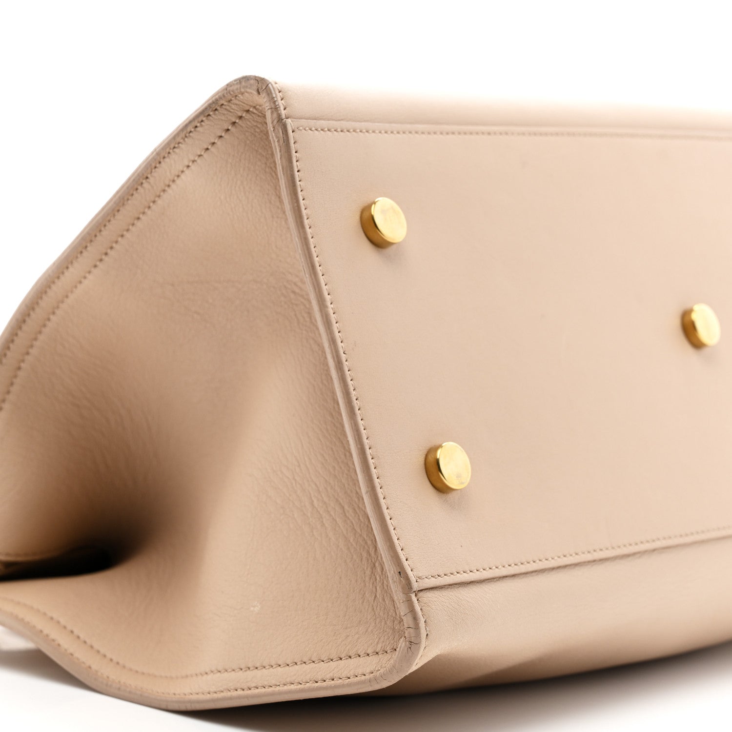 Saint Laurent Smooth Calfskin Small Monogram Cabas Beige 9 of 15