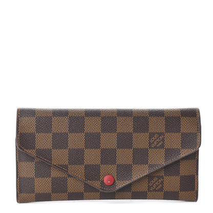 Louis Vuitton Damier Ebene Josephine Wallet Red 1 of 11
