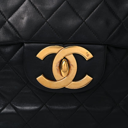 Chanel Lambskin Quilted XL Jumbo Single Flap Black 25 of 33