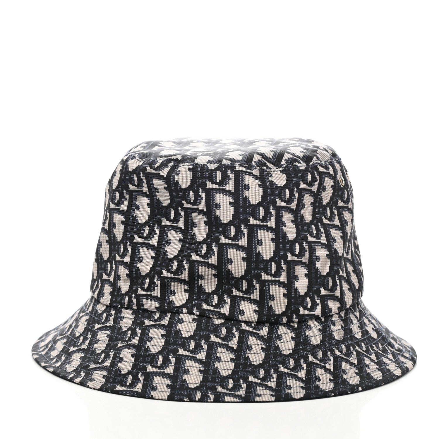Christian Dior Polyester Cotton Oblique Teddy-D Brim Bucket Hat 58 5 of 16