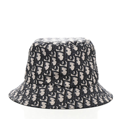 Christian Dior Polyester Cotton Oblique Teddy-D Brim Bucket Hat 58 5 of 16