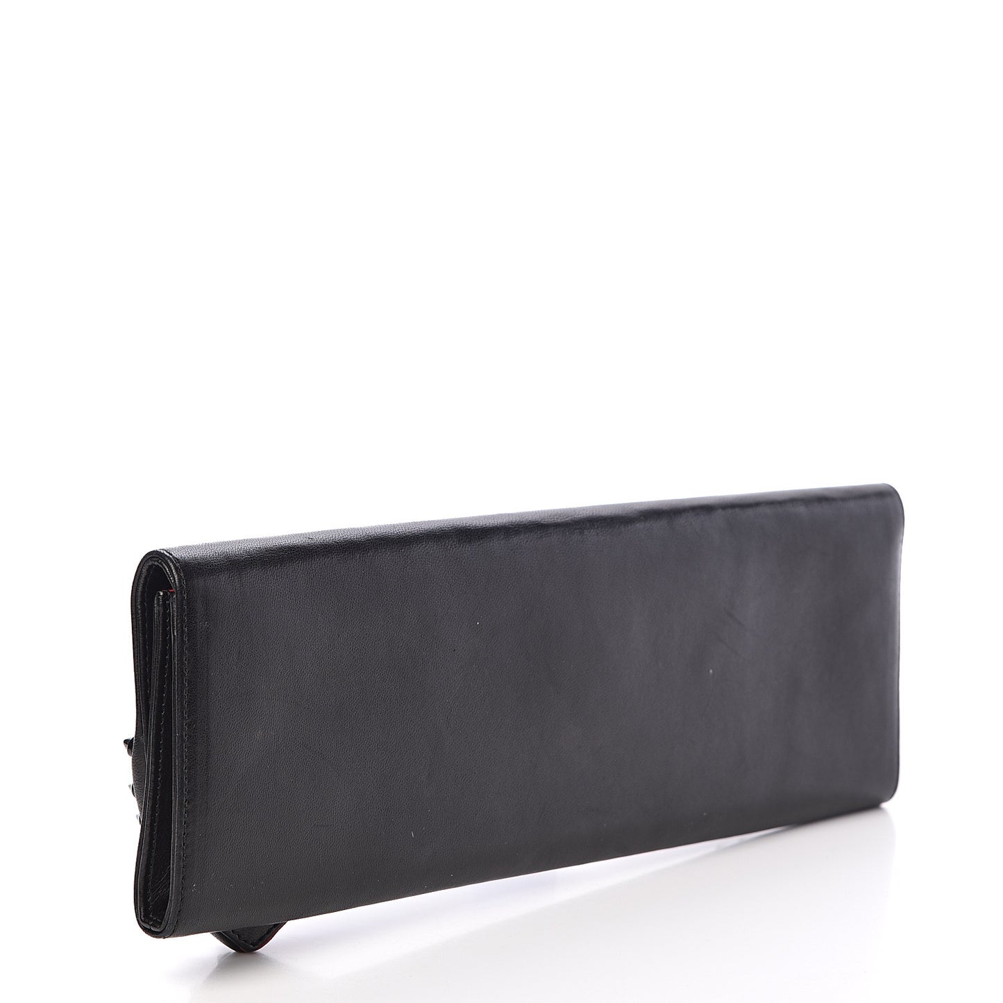 Calfskin Spikes Pigalle Clutch Black