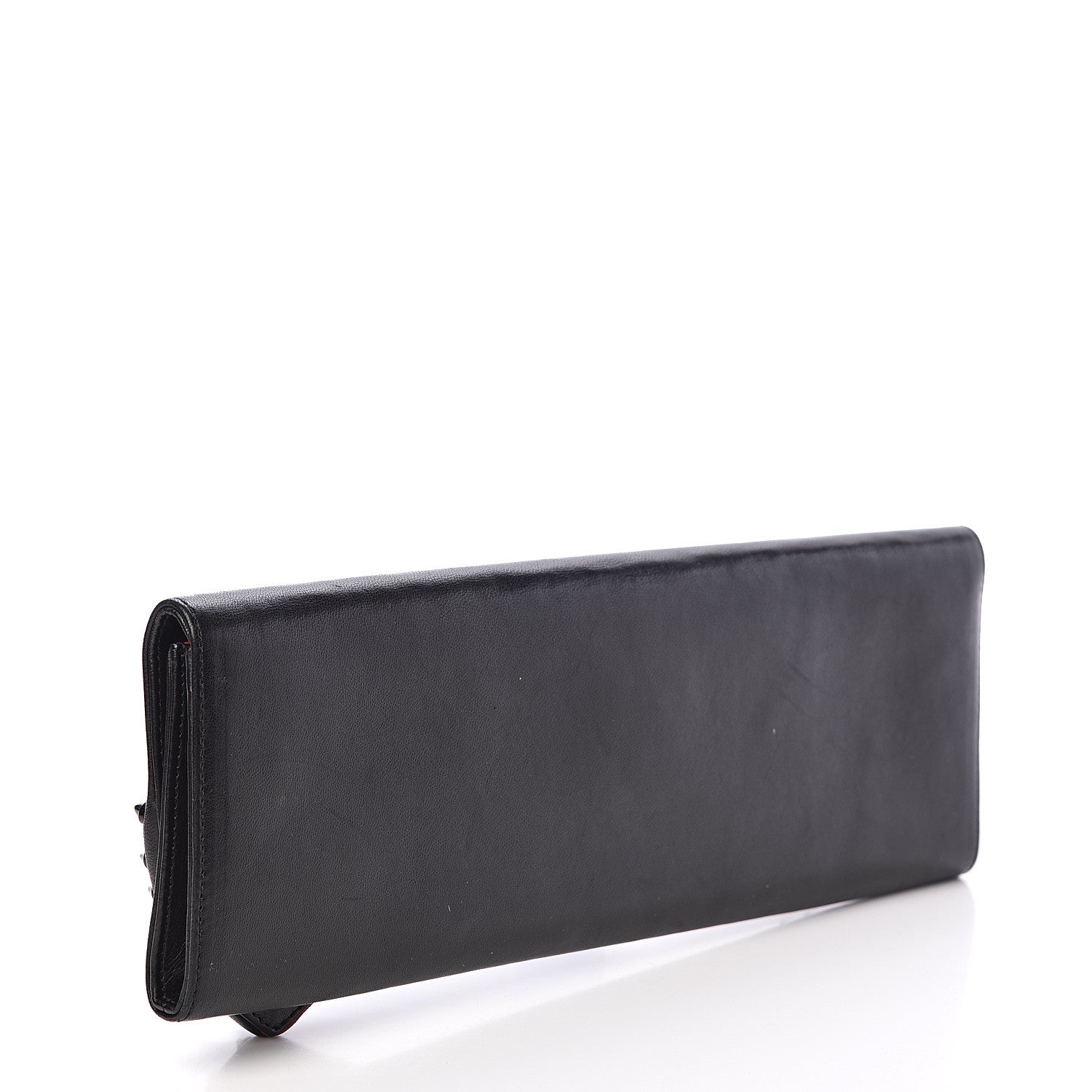 Christian Louboutin Calfskin Spikes Pigalle Clutch Black 3 of 6