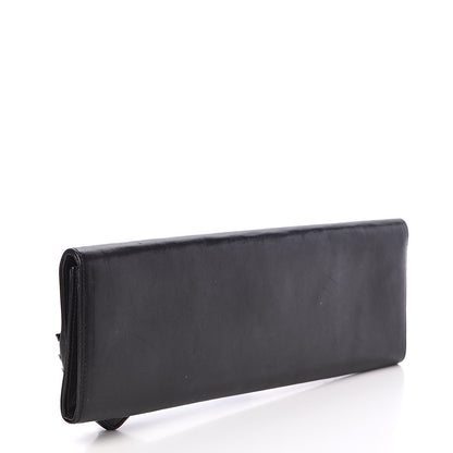 Christian Louboutin Calfskin Spikes Pigalle Clutch Black 3 of 6