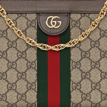 Gucci GG Supreme Monogram Web Small Ophidia Chain Shoulder Bag Brown 7 of 9