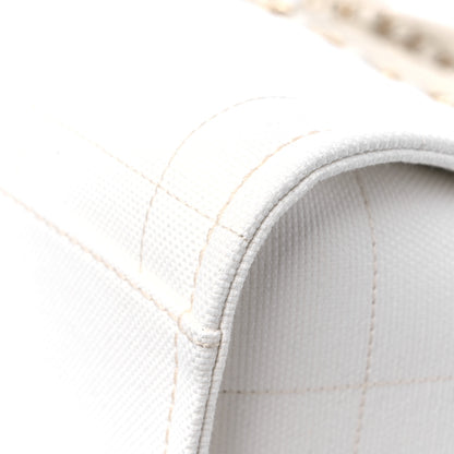 Chanel Cotton Large Deauville Tote White 10 of 13