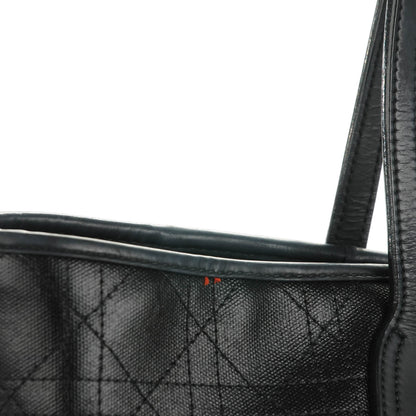 Christian Dior Coated Canvas Cannage Panarea Shopping Tote Black 9 of 9