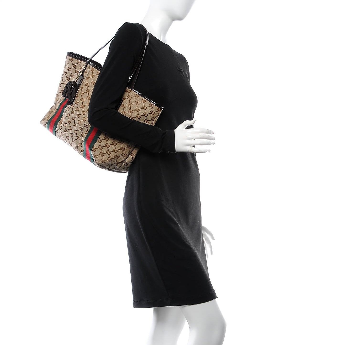 Monogram Web Large Jolie Tote Brown