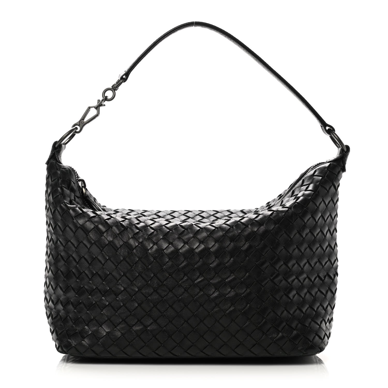 Bottega Veneta Nappa Intrecciato Small Shoulder Bag Black 1 of 12