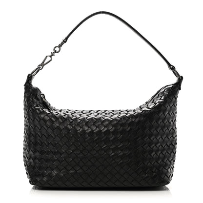 Bottega Veneta Nappa Intrecciato Small Shoulder Bag Black 1 of 12