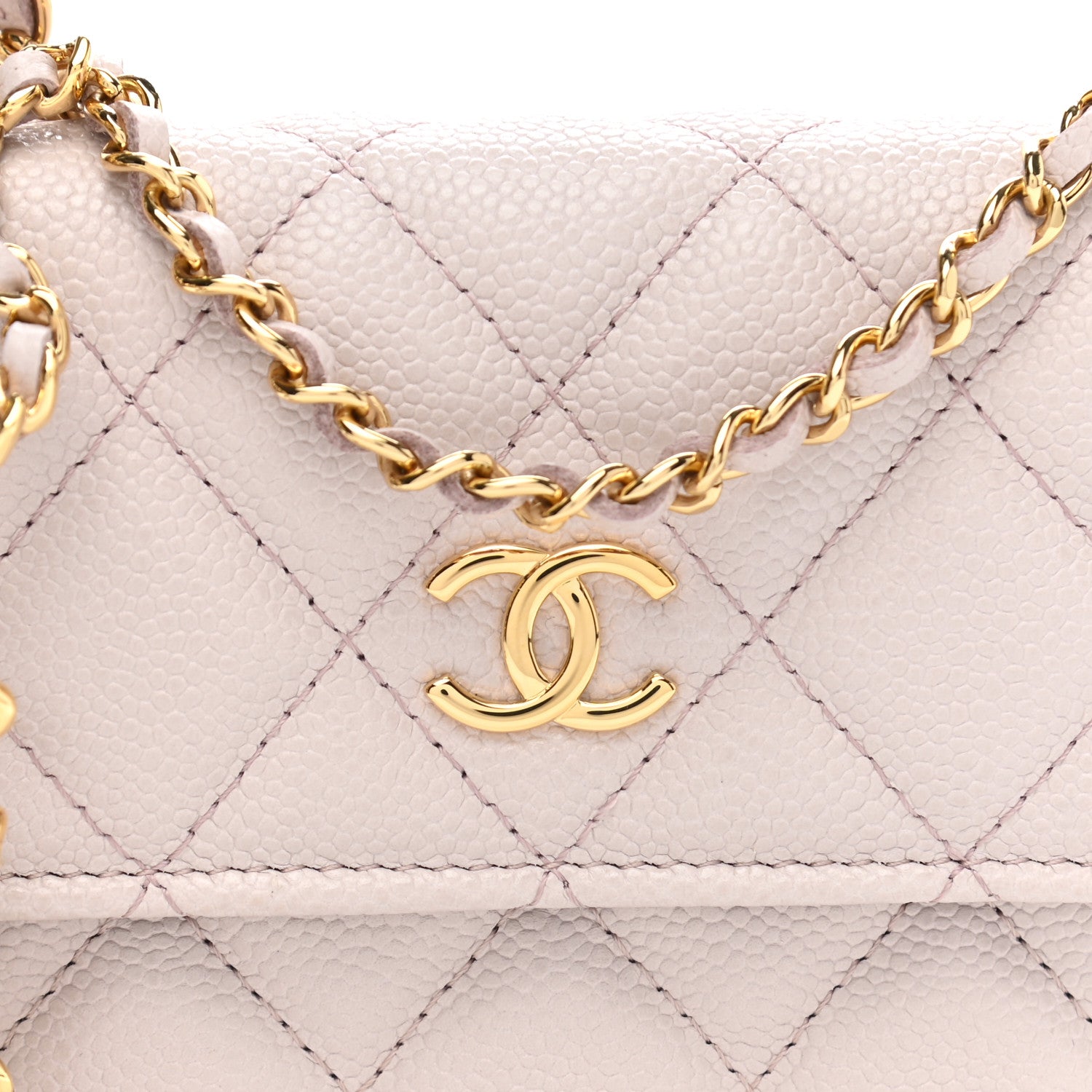Chanel Caviar Quilted Miss Coco Clutch With Chain Light Purple 9 of 11