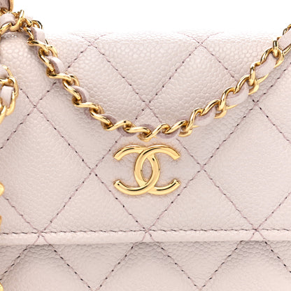 Chanel Caviar Quilted Miss Coco Clutch With Chain Light Purple 9 of 11