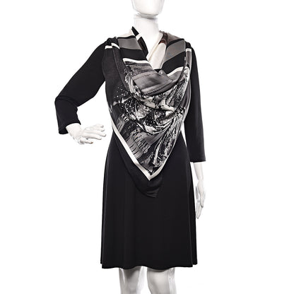 Burberry Silk Montage Print Large Square Scarf Monochrome 1 of 4