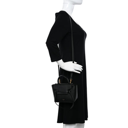 Celine Grained Calfskin Pico Belt Bag Black 2 of 10