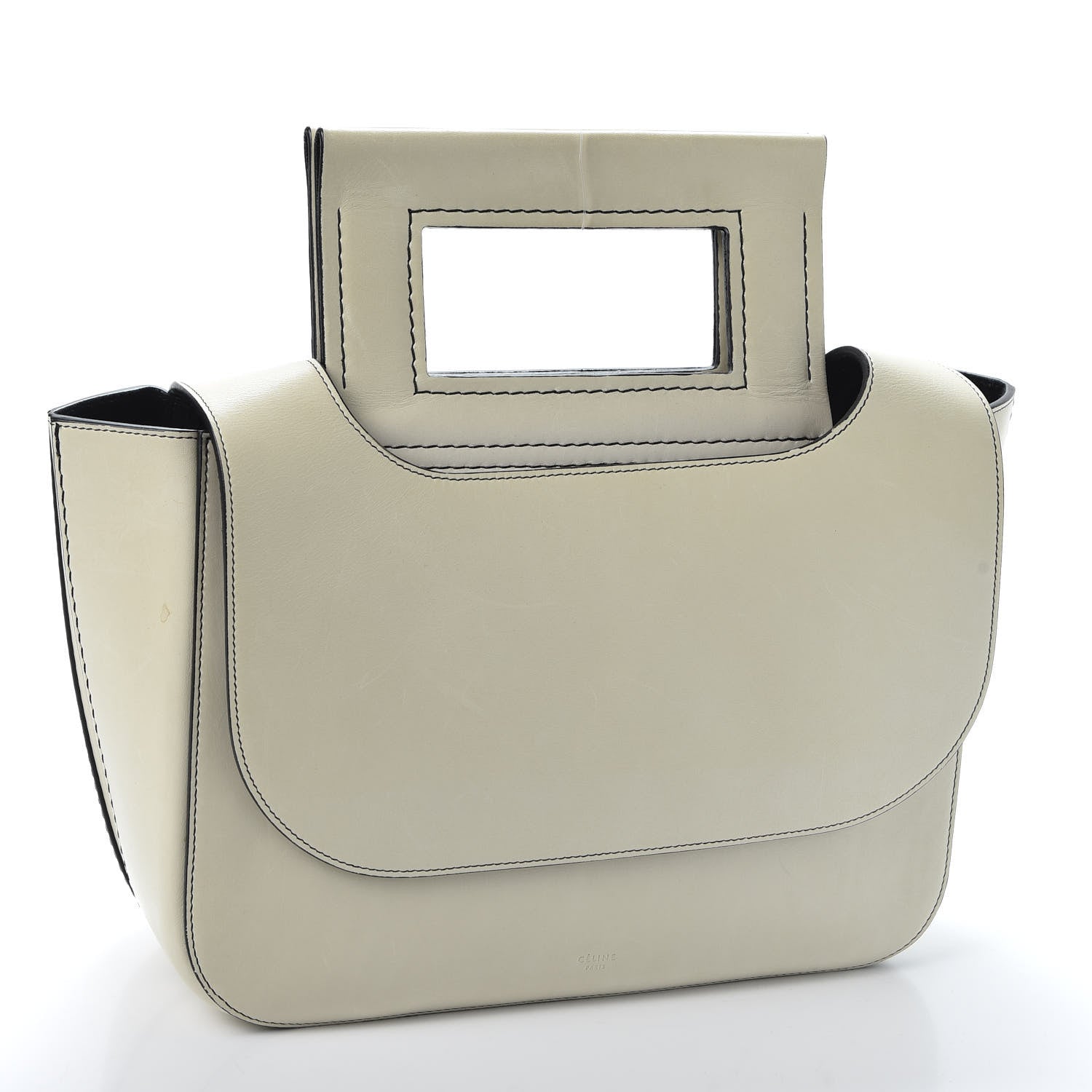 Celine Natural Calfskin Small Square With Pocket White 2 of 10