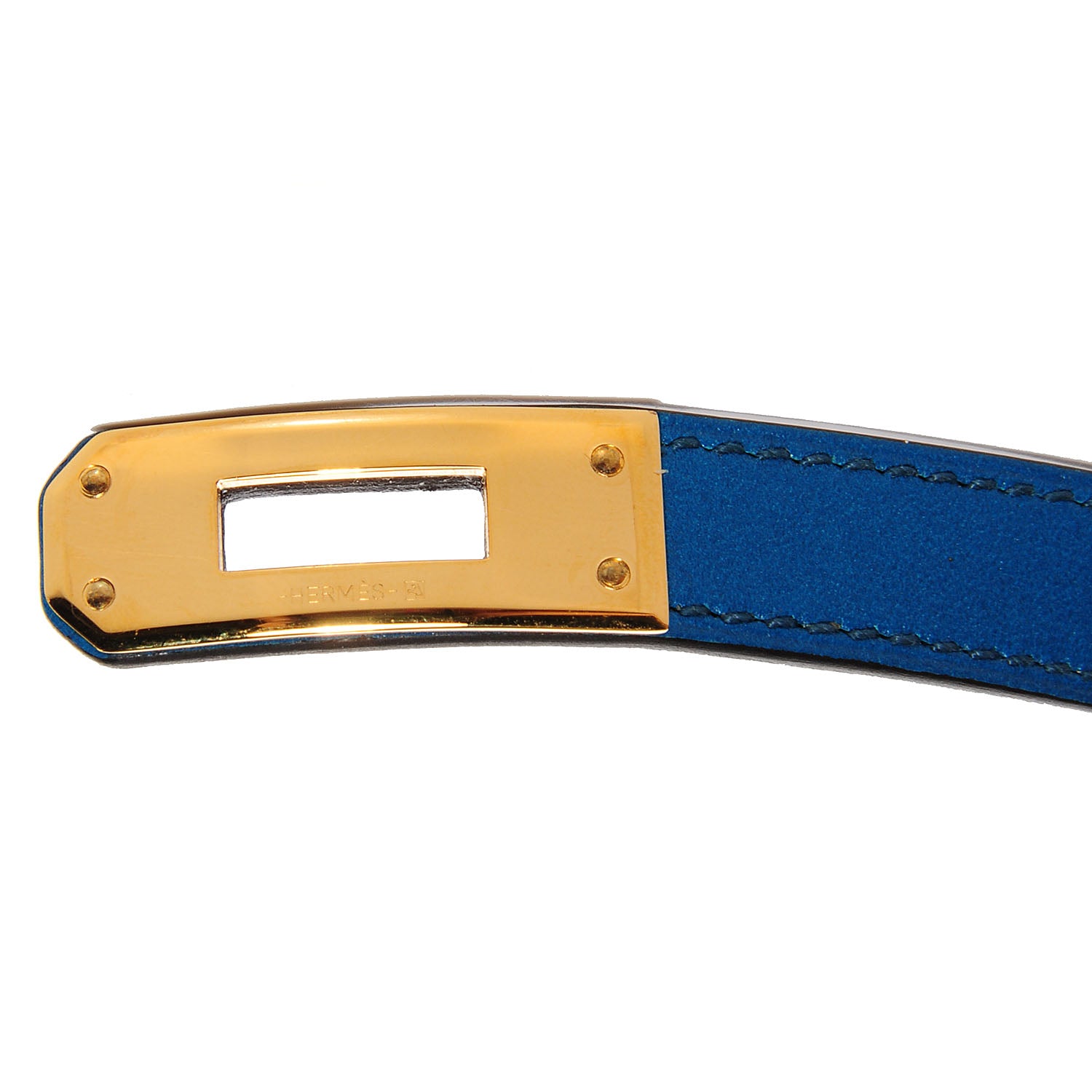 Hermes Tadelakt Kelly Double Tour Bracelet XS Bleu Izmir 7 of 7