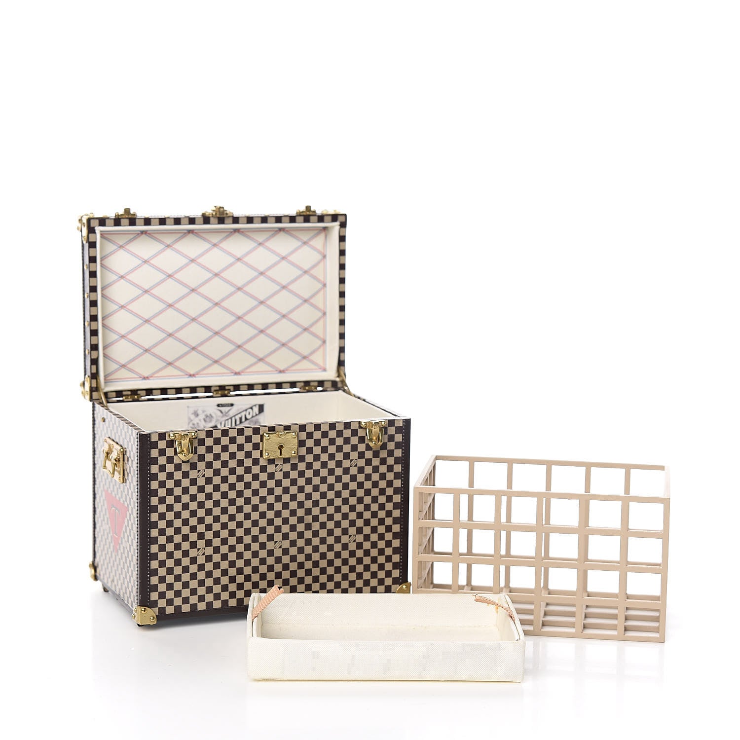 Louis Vuitton Damier 1895 Ladies Hat Trunk Mini Malle Chapeaux Jewelry Box 9 of 9