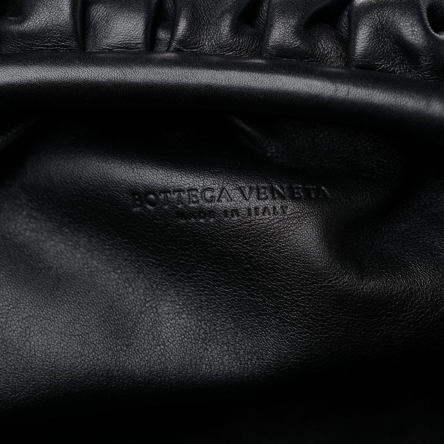 Smooth Butter Calf The Pouch Oversized Clutch Black