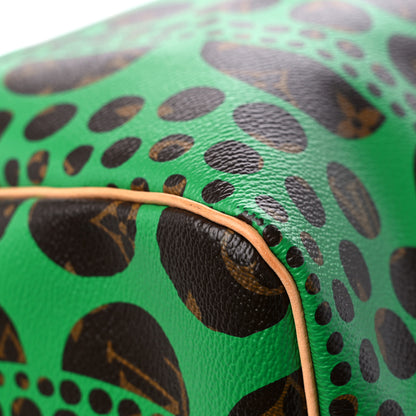 Louis Vuitton Monogram Kusama Pumpkin Dots Keepall Bandouliere 55 Green 6 of 12