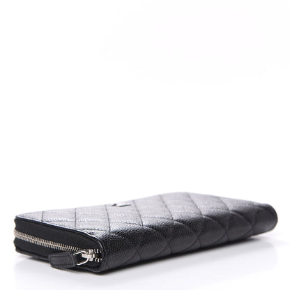 Chanel Caviar Quilted Large Gusset Zip Around Wallet Black 4 of 9
