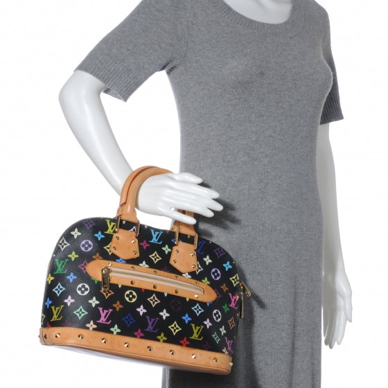 Louis Vuitton Monogram Multicolor Alma Black 2 of 7