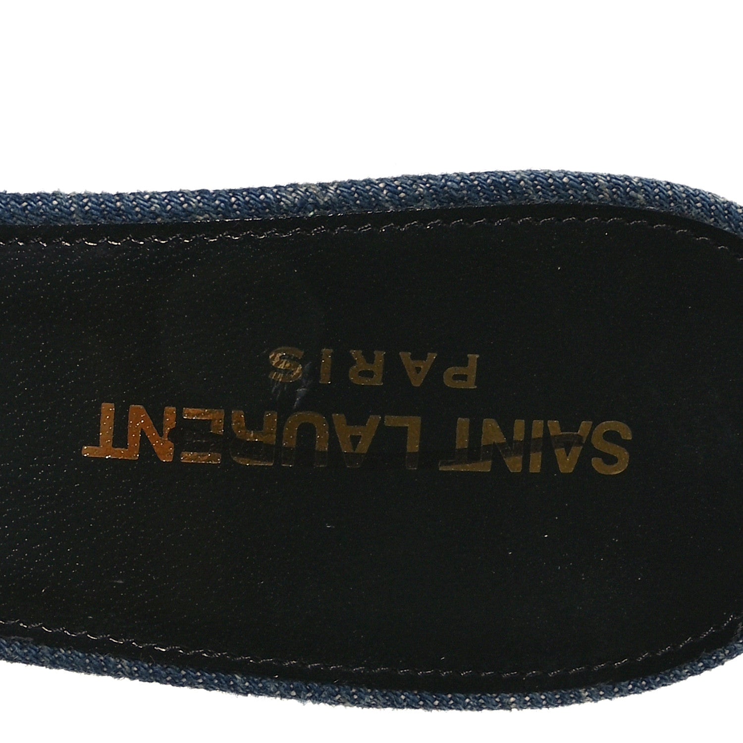 Saint Laurent Denim Monogram La 16 Mule Sandals 39 Blue Jeans 9 of 10