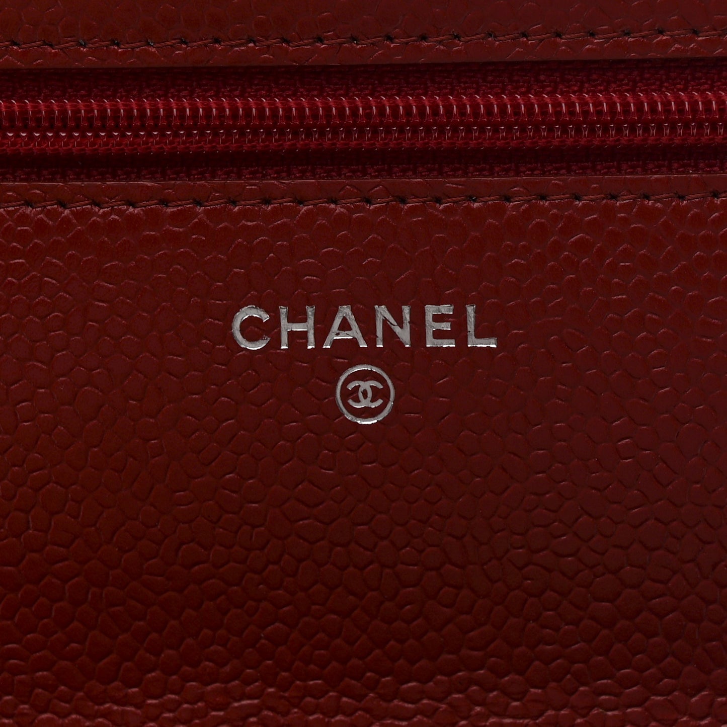 Caviar Quilted Wallet On Chain WOC Red