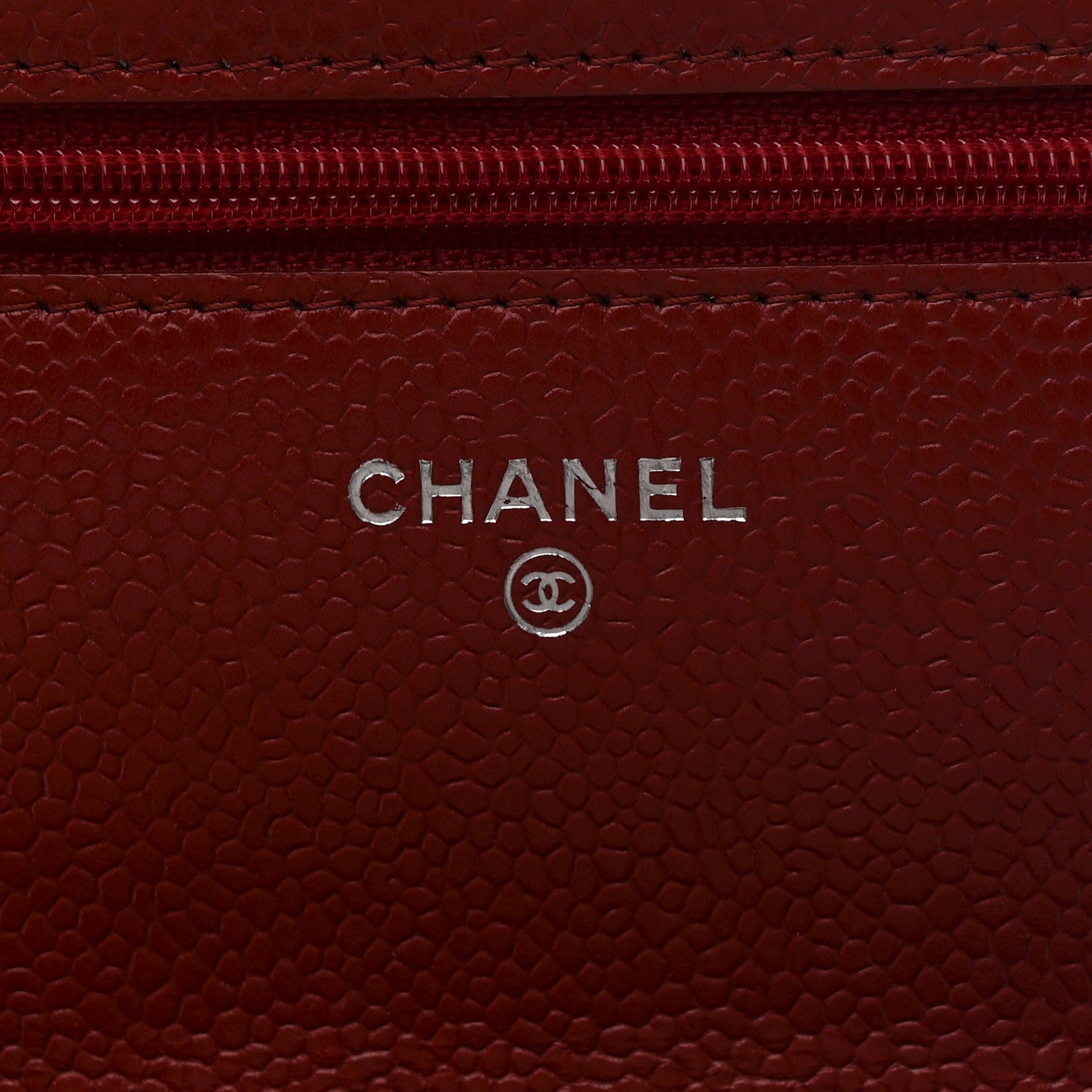 Chanel Caviar Quilted Wallet On Chain WOC Red 6 of 11