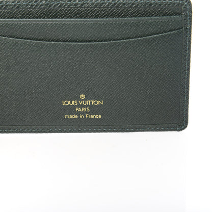 Louis Vuitton Taiga Double Card Holder Black 6 of 7