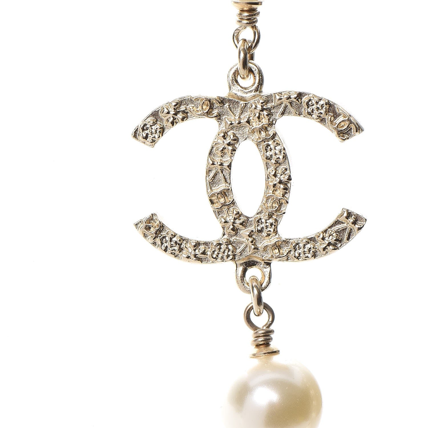 Chanel Pearl Precious Symbols CC Short Necklace Gold 4 of 7