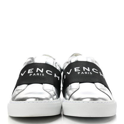 Givenchy Calfskin Band Logo Womens Urban Street Sneakers 38.5 Silvery 2 of 10