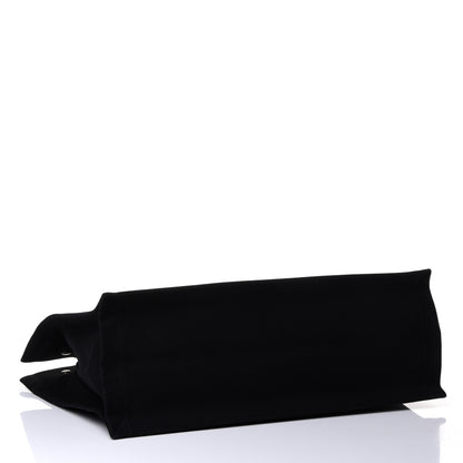 Saint Laurent Linen Calfskin Rive Gauche Tote Black 3 of 4