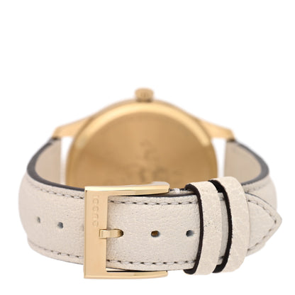 Gucci Stainless Steel Calfskin 36mm G-Timeless Bee Quartz Watch White 3 of 4