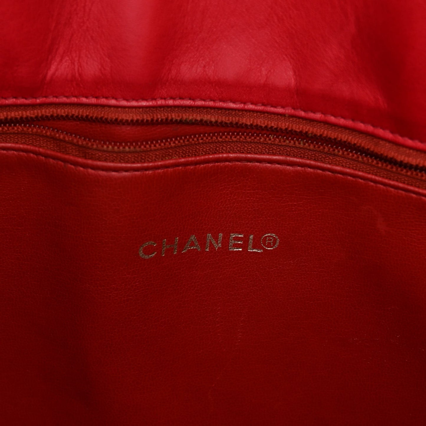 Lambskin Quilted Tote Red
