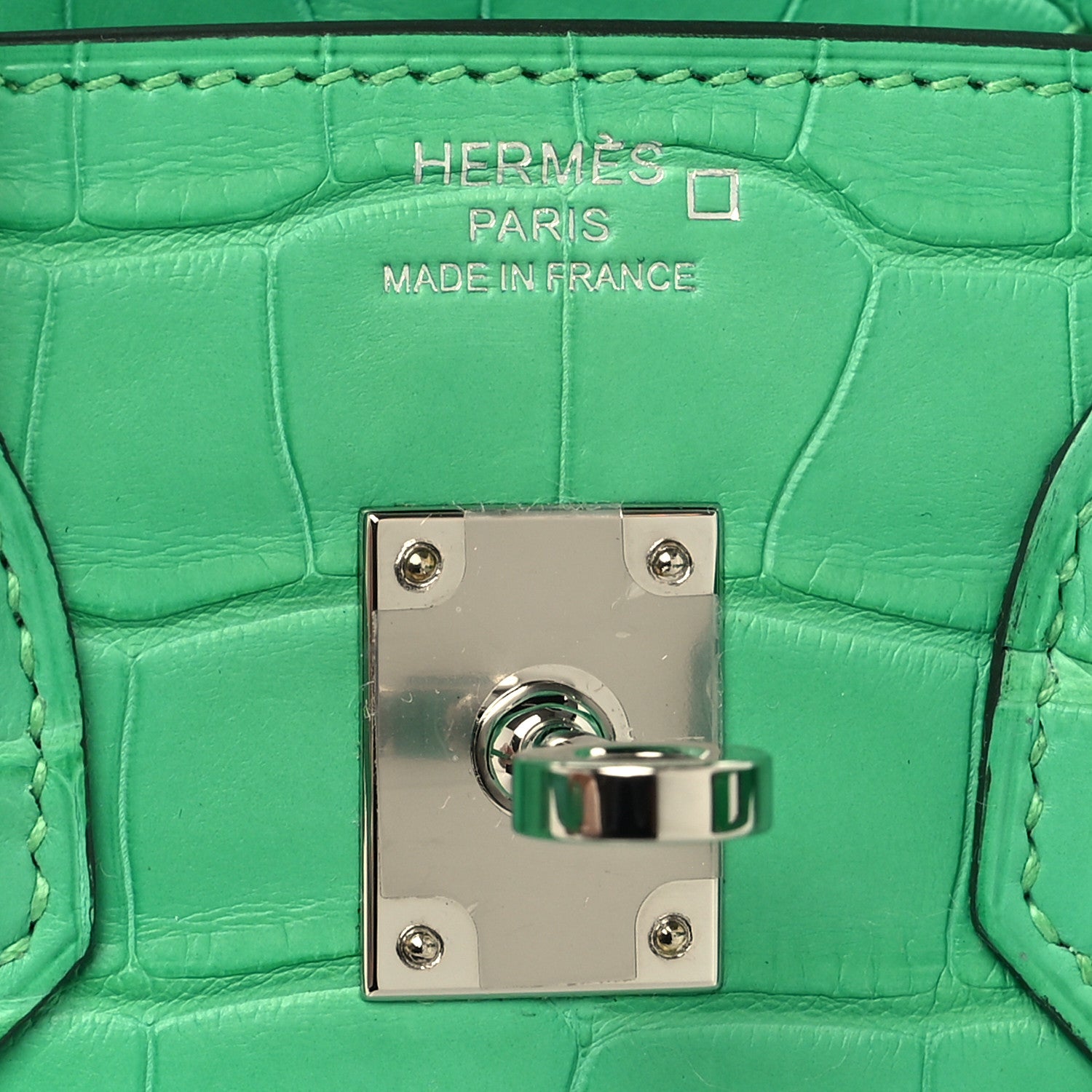 Hermes Matte Alligator Birkin 25 Vert Comics 6 of 13