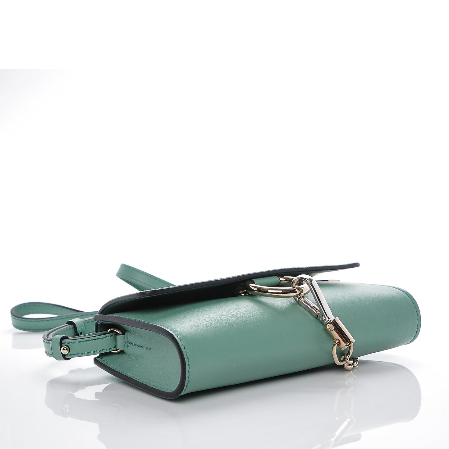Suede Calfskin Mini Faye Shoulder Bag Happy Green