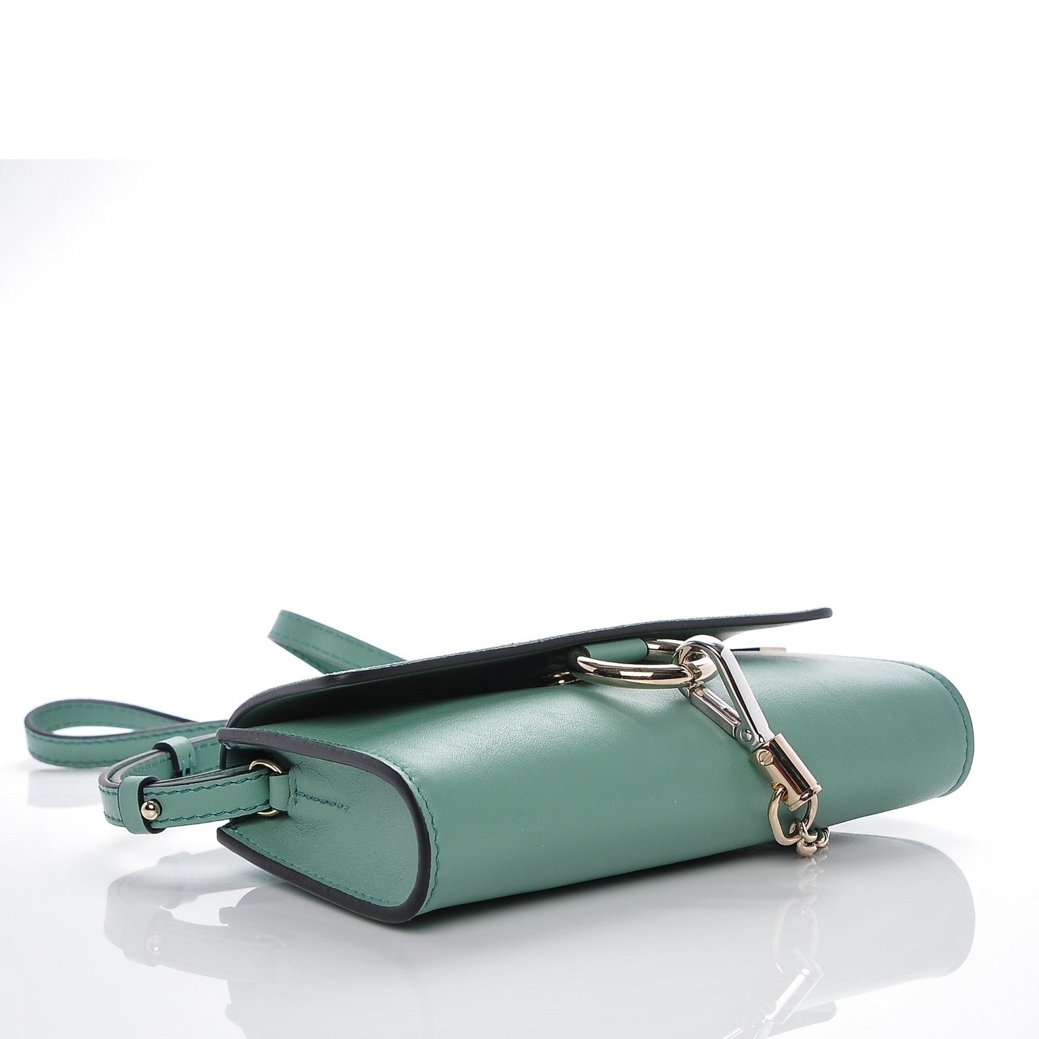 Chloe Suede Calfskin Mini Faye Shoulder Bag Happy Green 4 of 5